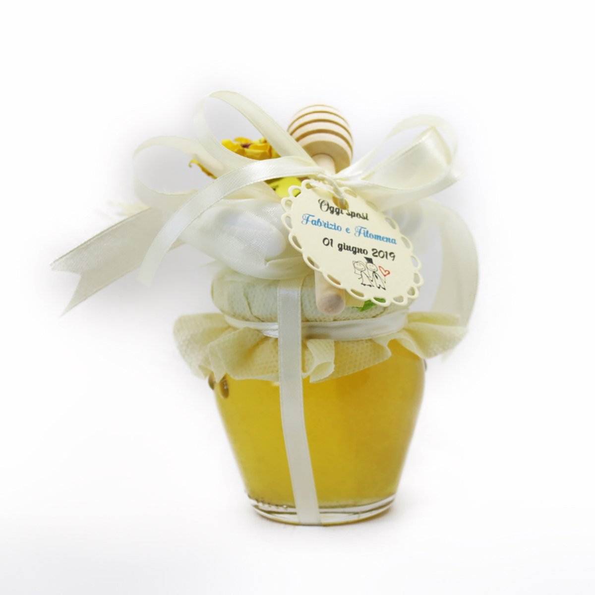 Bomboniera amorosa con miele di arancio
